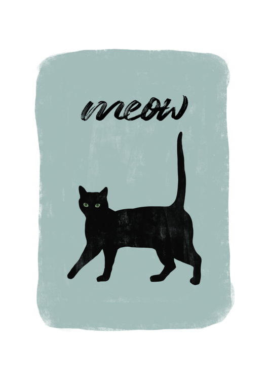 T-shirt Cat Quote - Meow