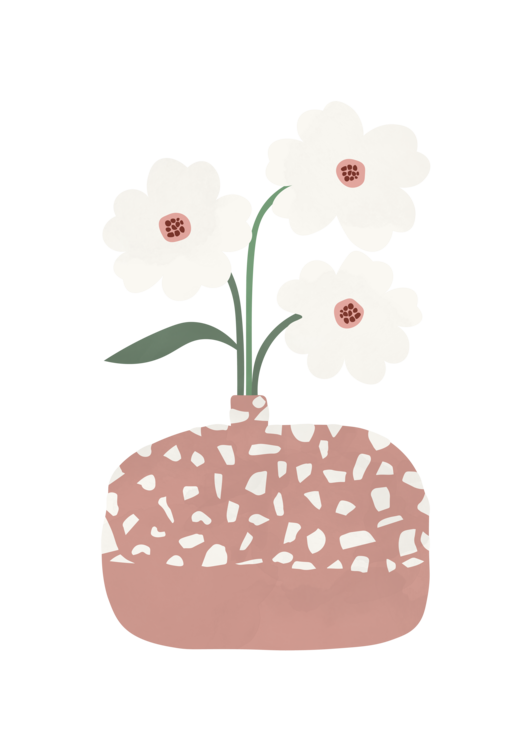 T-Shirt Terrazzo & Flowers