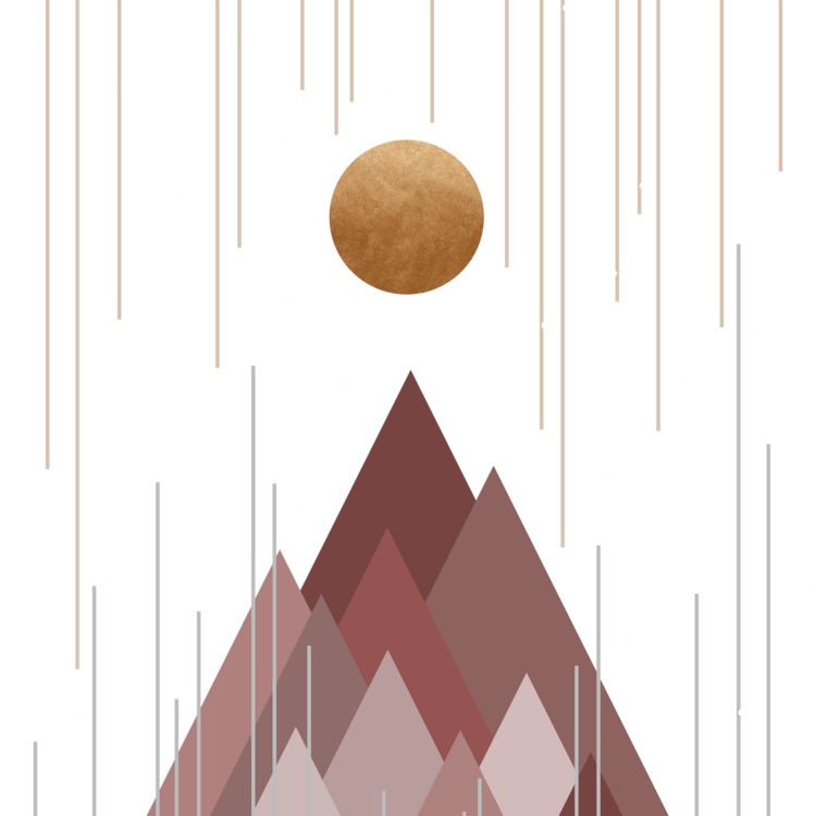 T-shirt Sun & Mountains Coral Pink