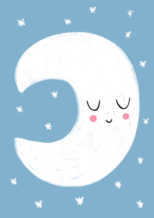 Poster Little blue moon