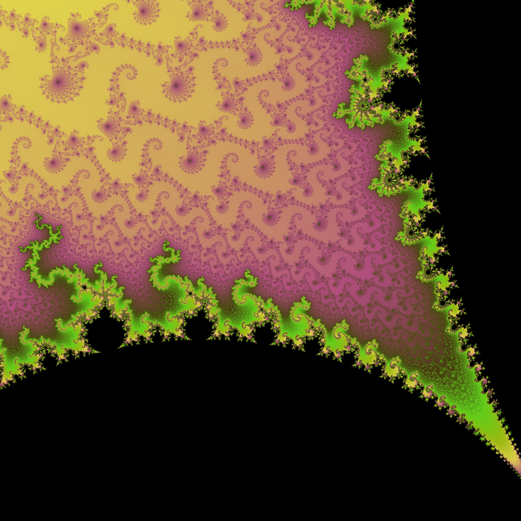 Bilde på lerret Zoom into the mandelbrot set fractal - seahorses valley
