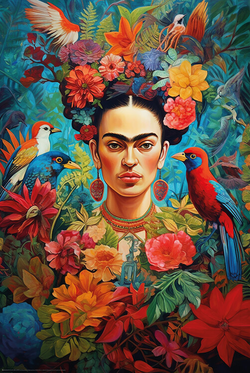 Poster Frida Kahlo tropical