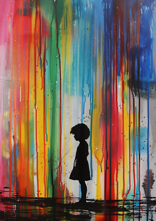 Plakát, Obraz - Banksy inspired street art, 30 × 40 cm