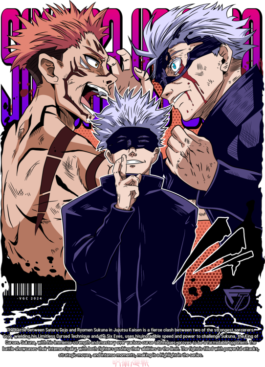 T-shirt Six Eyes vs Cursed King