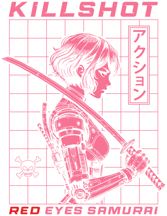 T-shirt Red Eyes Samurai