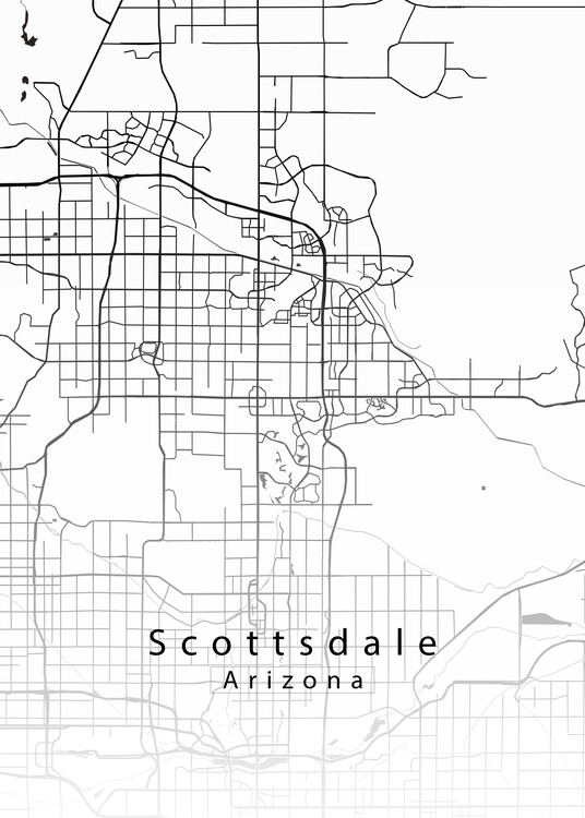 Poster Scottsdale Arizona City Map white