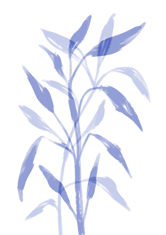 Poster Blue Bamboo Two