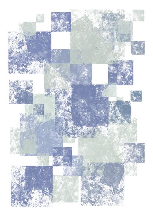 Poster Blue Cubes