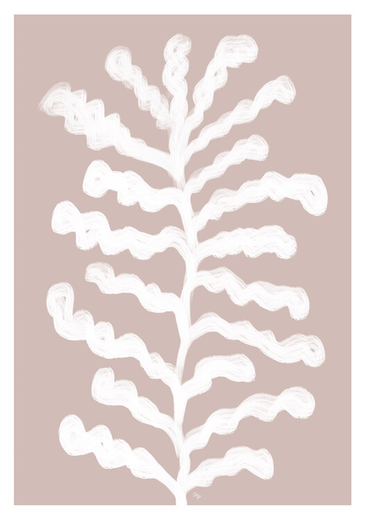 Bild auf Leinwand Abstract White Branch Four