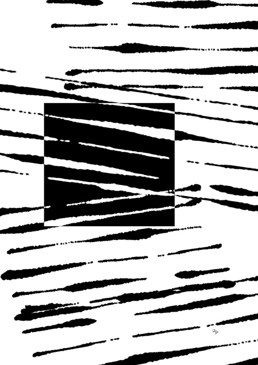 Плакат Black and White Lines Two