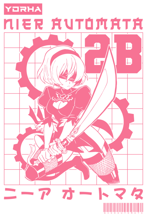 T-shirt Nier Automata 2B