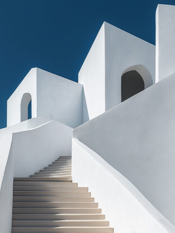 Poster Stairs to Mediterranean Architecture