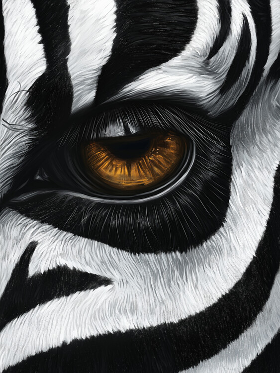 Плакат Intense Zebra Gaze