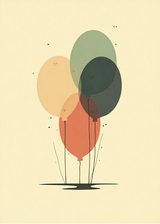 Плакат minimalistic balloon