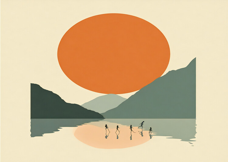 Плакат minimalistic sunrise