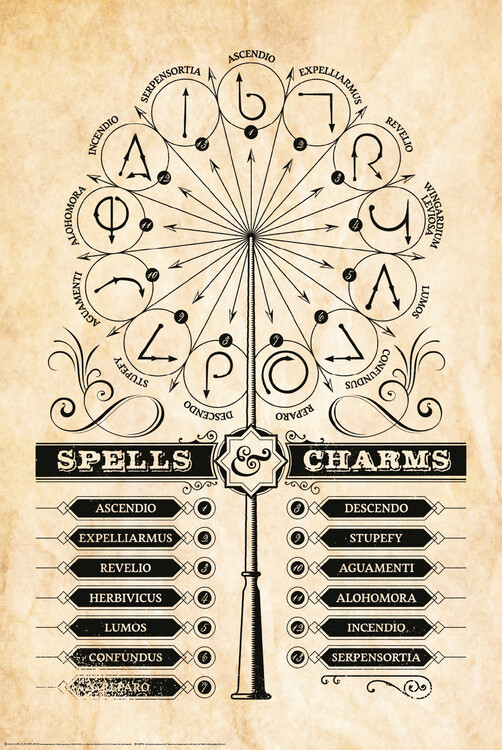 Poster Harry Potter - Spells and Charms