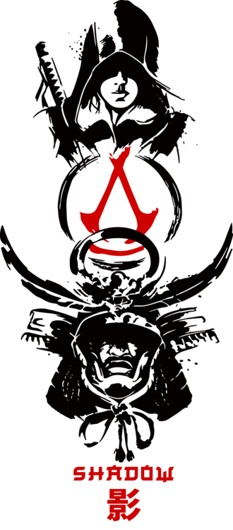 T-shirt Samurai Shadows