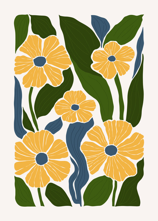 Poster modern floral gallary art