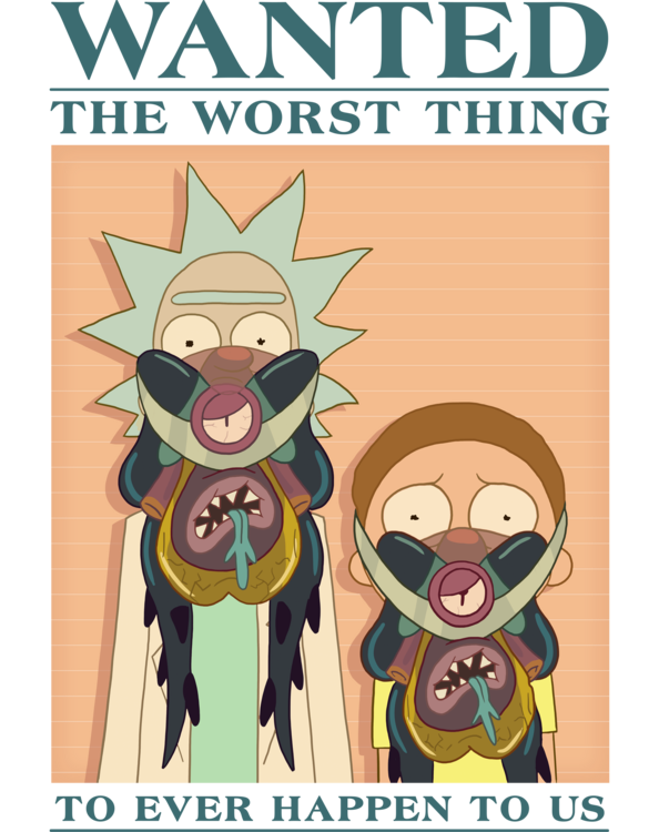 T-shirt Rick and Morty - Wanted