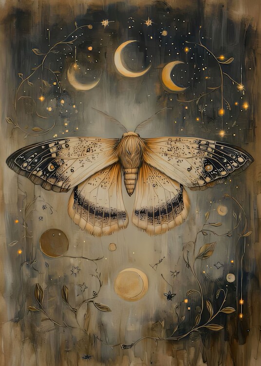 Poster Butterfly and Moons