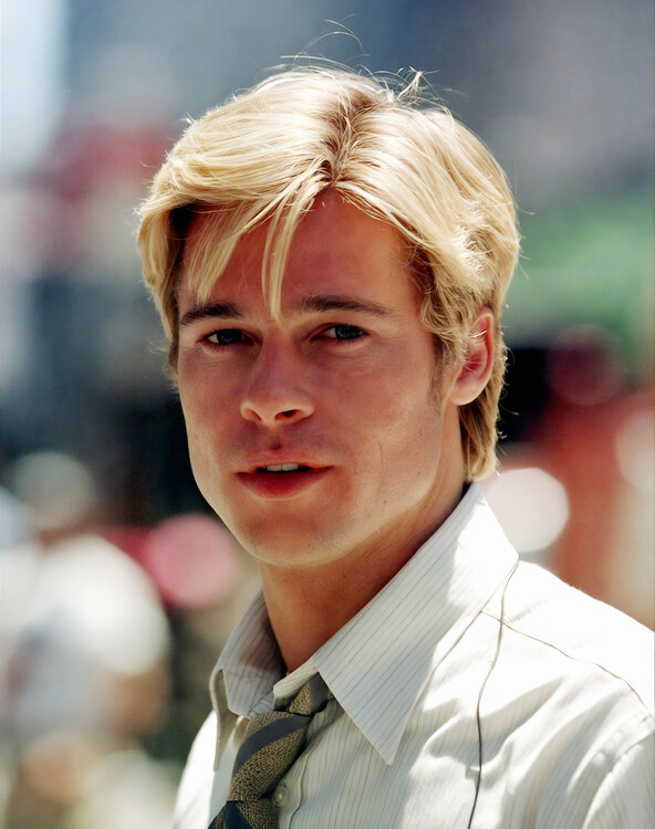 Canvas Print Brad Pitt at shooting the movie Meet Joe Black