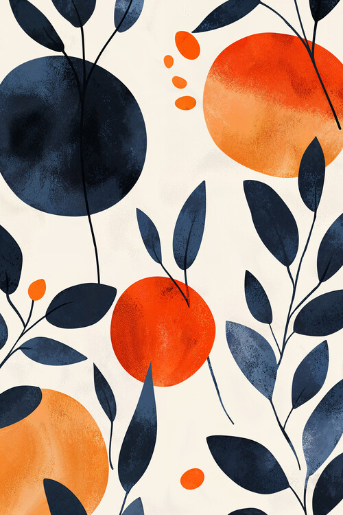 Poster Whimsical Citrus Garden