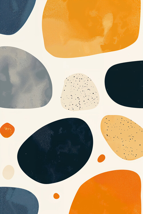 Poster Pebble Dreams in Blue