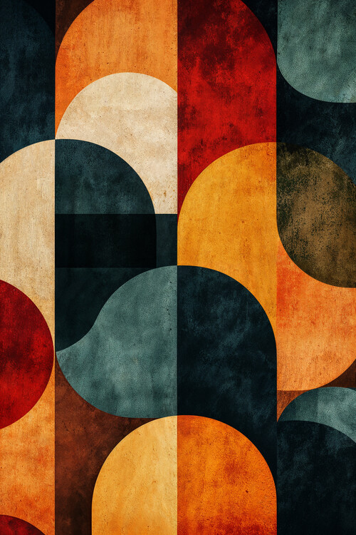 Poster Retro Circles in Harmony