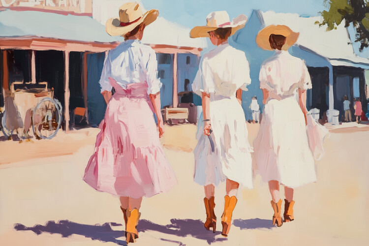 Poster Retro Western Ladies