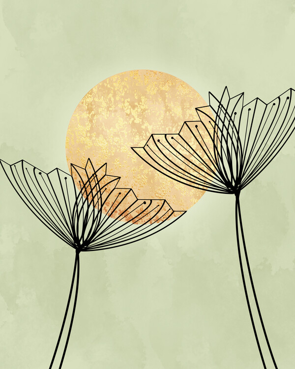 Plagát Abstract Botanical Art Print
