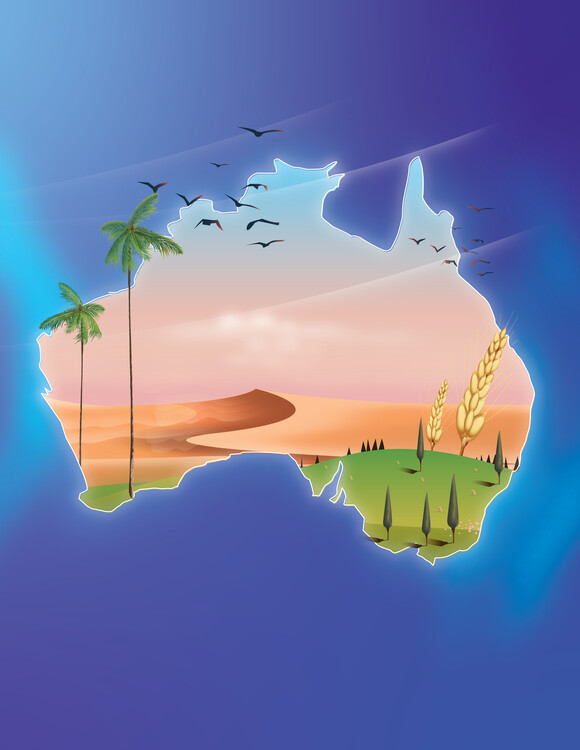 Poster Australia Map