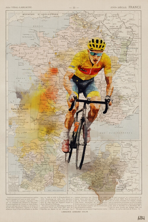 Canvas Print Bicycle Race France