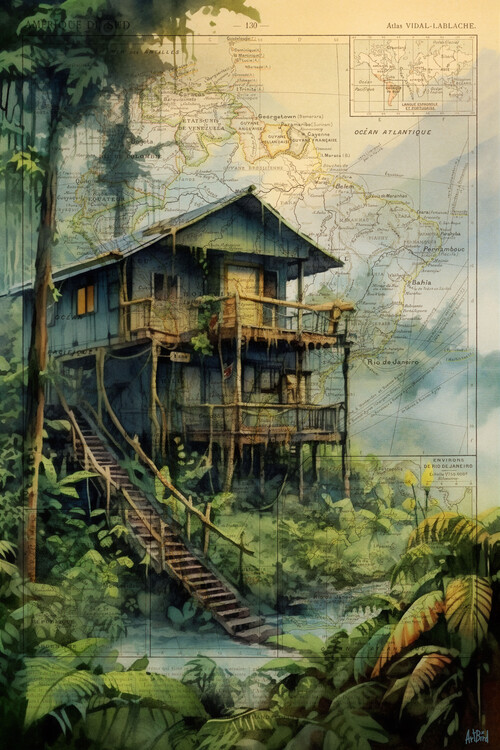 Poster Jungle Cabin