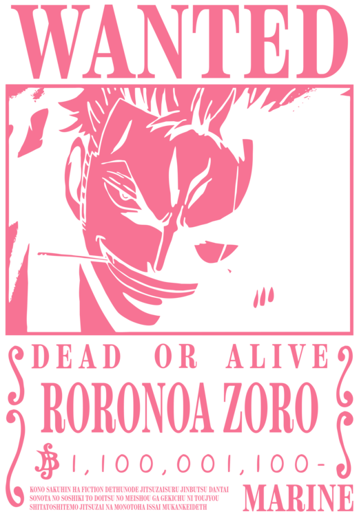 T-shirt Zoro Wanted