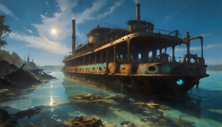 Plakat Rust and Riverbeds: Tales of Sunken Steamers