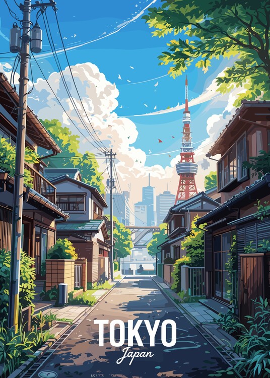 Poster Tokyo Japan Anime