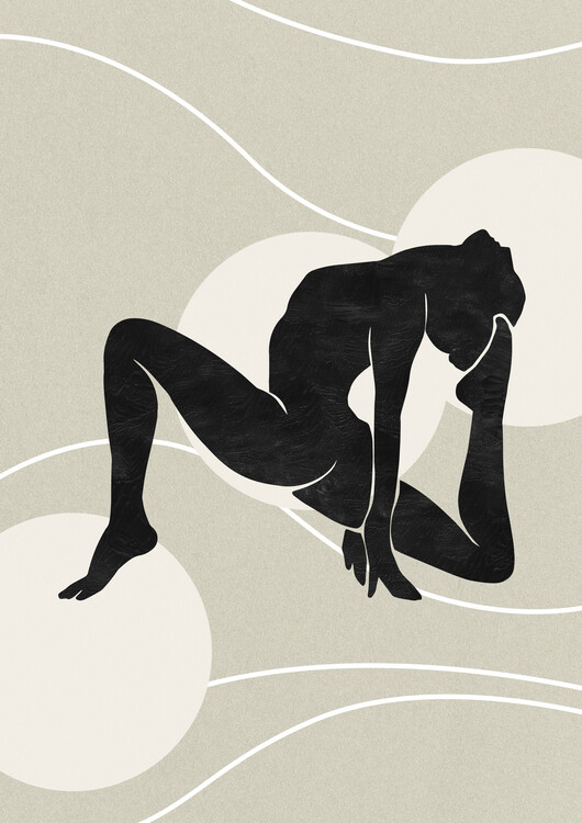 Poster Yoga women  Silhouette