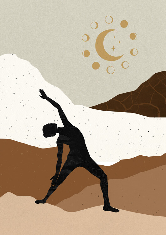 Poster Yoga women  Silhouette