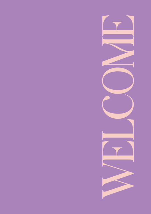 Плакат Welcome - purple