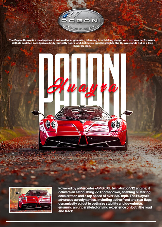 Canvas Print PAGANI HUAYRA: A DREAM CRAFTED IN CARBON
