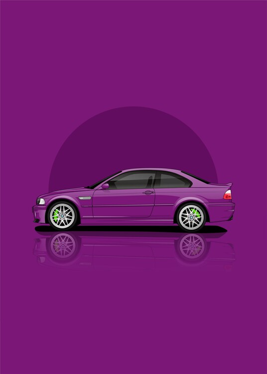 Poster Art BMW M3 2005 Purple