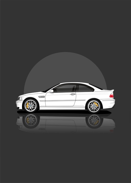 Poster Art BMW M3 2005 White