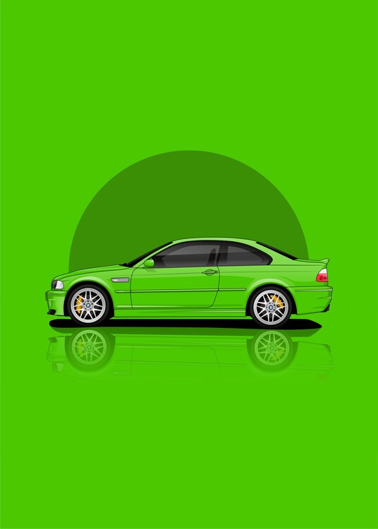 Poster Art BMW M3 2005 Green