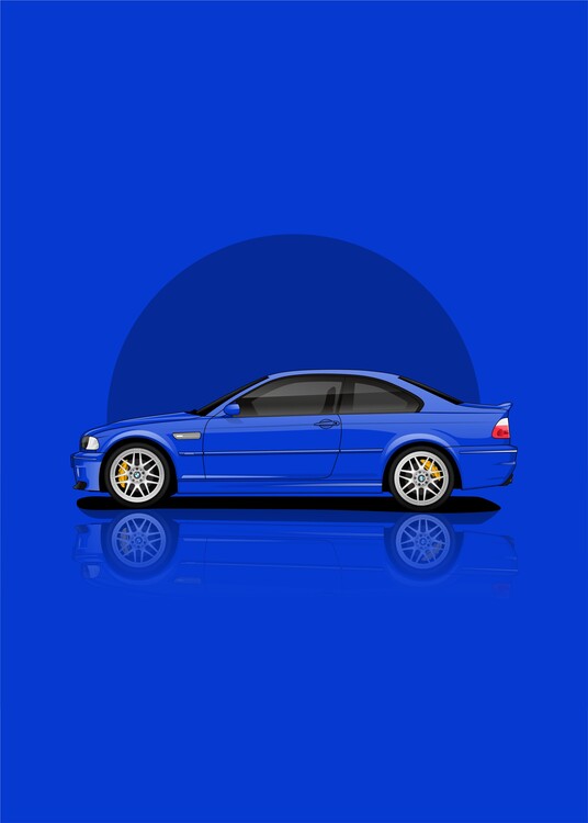 Poster Art BMW M3 2005 Blue