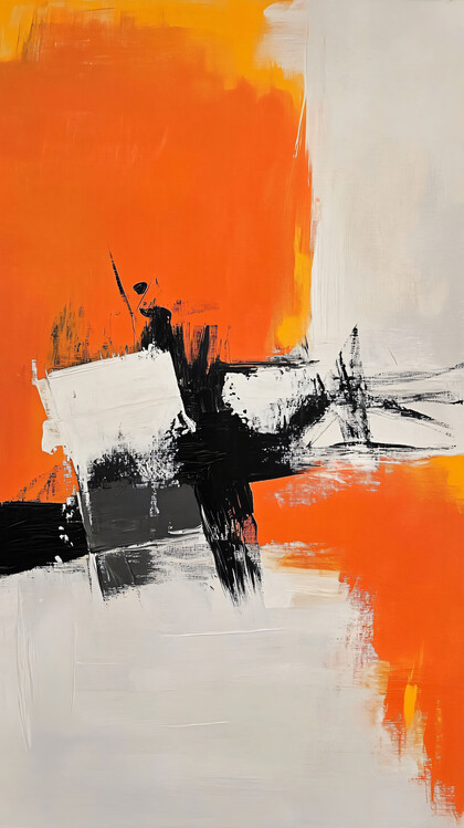 Plakat Abstract architectural composition. impressionism painting