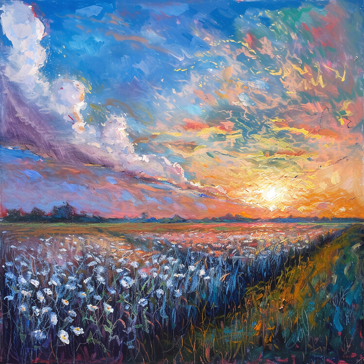 Plakat abstract oil painting pastels