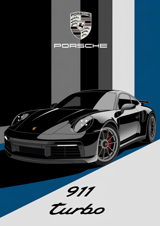 Poster 911 TURBO: THE BALANCE OF BRUTE AND BEAUTY