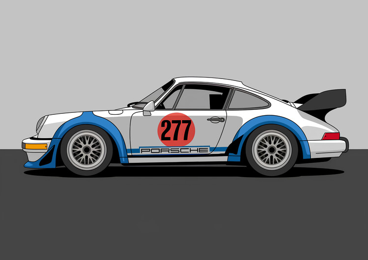 Cuadro en lienzo Porsche 277: WIND, WIDE FENDERS, AND WARCRIES