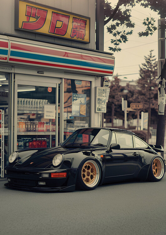 Poster Black Porsche 911 – Timeless Power, Refined Elegance