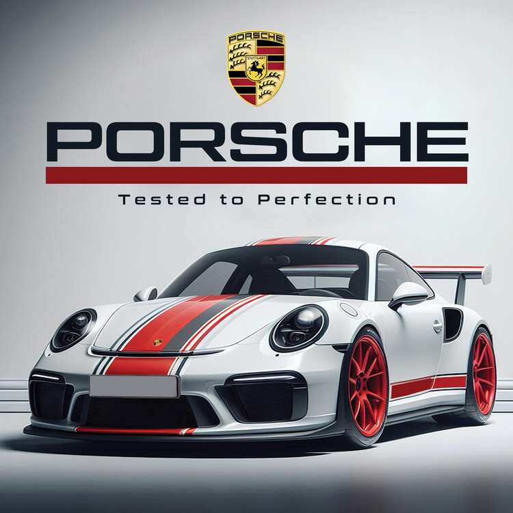 Poster PORSCHE: Engineering Excellence Meets Racing Heritage
